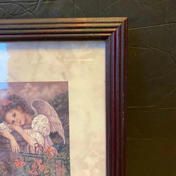 VTG Angel Girl Artwork Home Office Hanging Wall Decor Sing By Donna Richardson - Picture 7 of 8